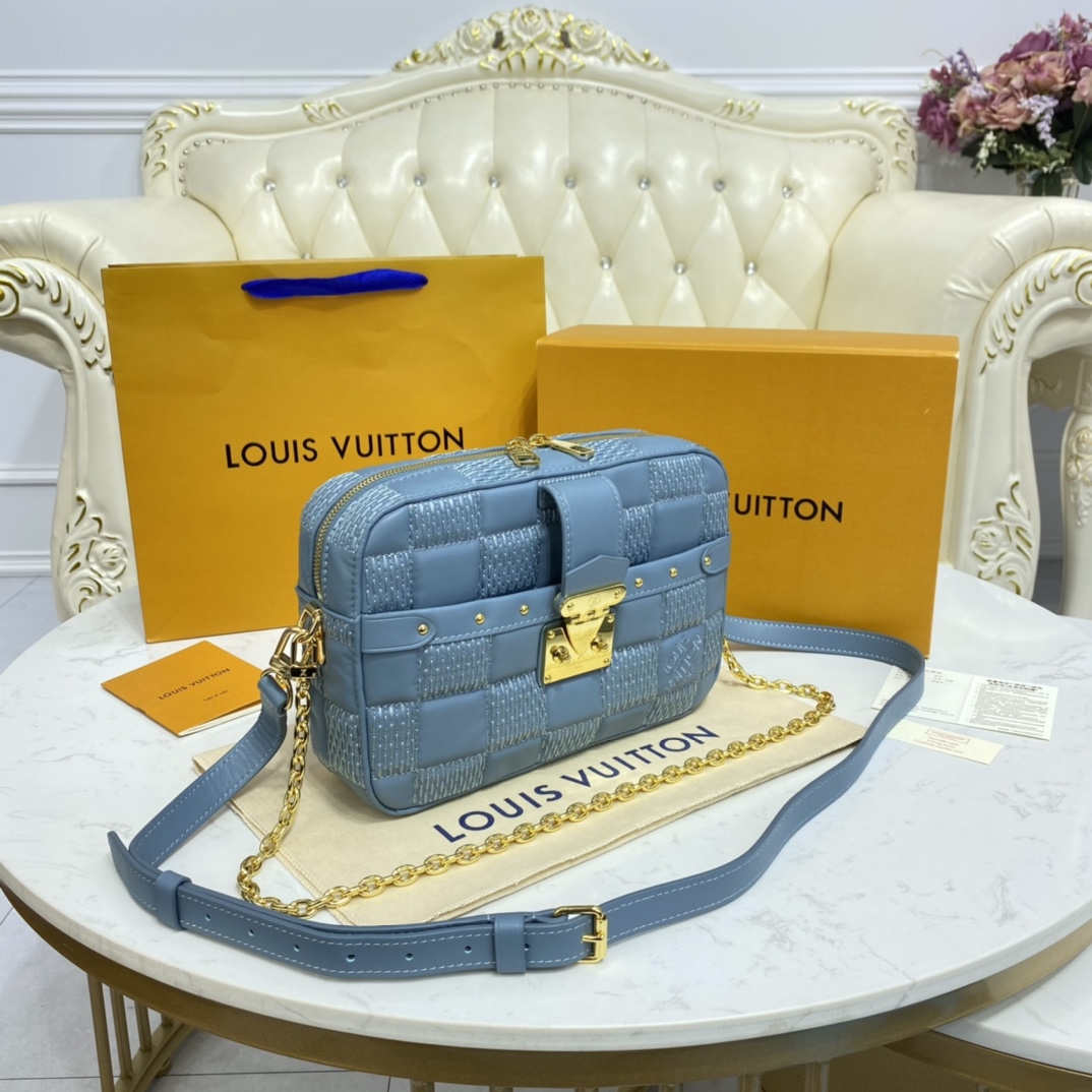 Louis Vuitton TROCA PM Handbag M59115 Glacier Blue